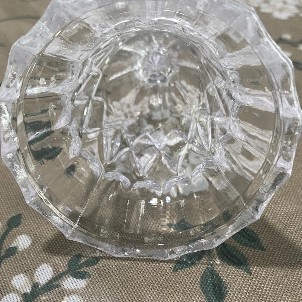 Vintage Elegant Clear Glass Bell Set